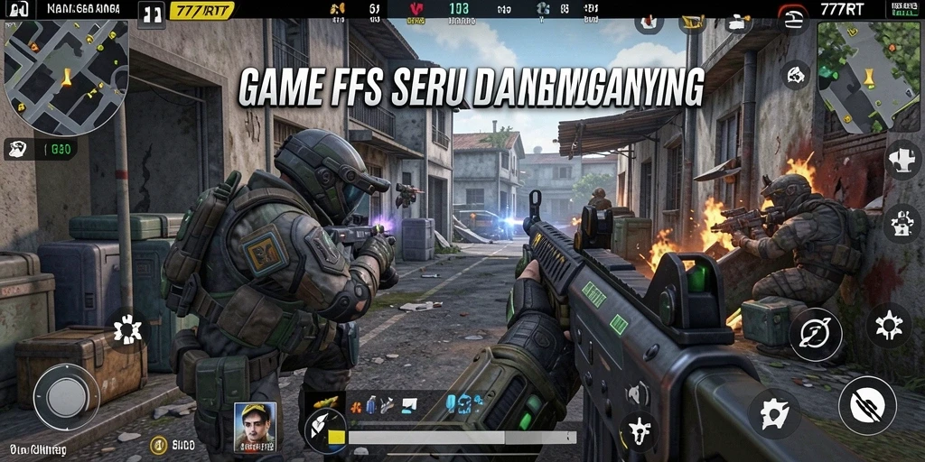 Tangkapan layar dari gameplay mendebarkan 777RT yang menampilkan aksi FPS.