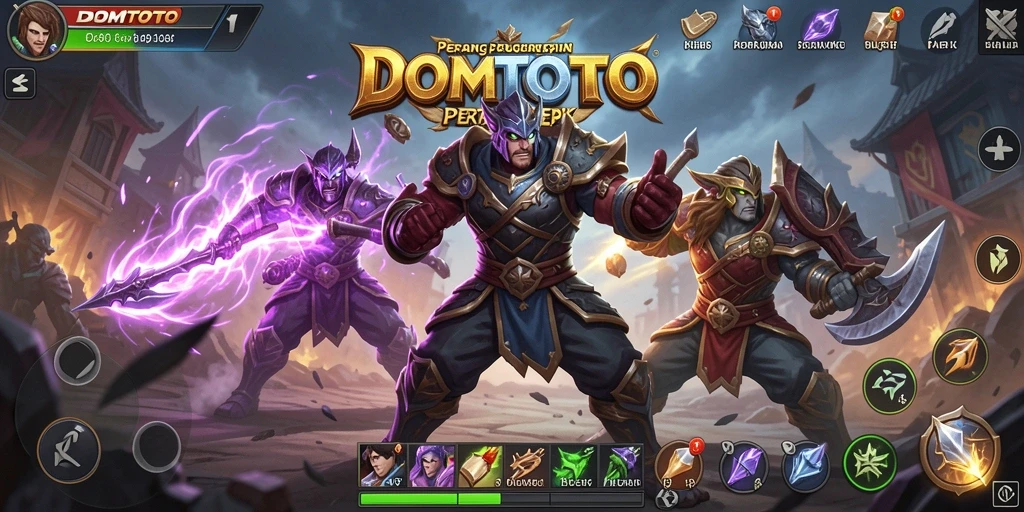 Tampilan gameplay seru di DOMTOTO dengan aksi pertarungan yang intens.