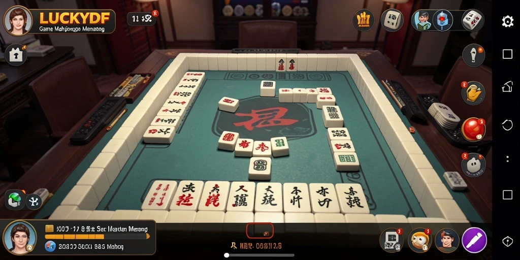 Tampilan gameplay seru dalam LUCKYDF yang menyenangkan.
