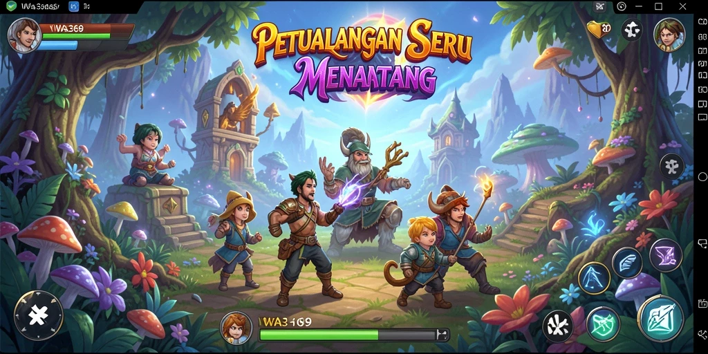 Screenshot menunjukkan aksi gameplay seru di WA369 dengan tantangan petualangan.